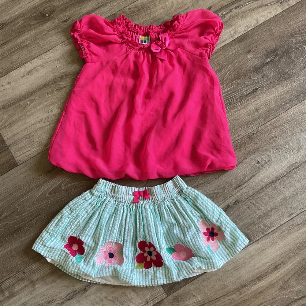Gymboree Pink and Mint Kids Matching Set